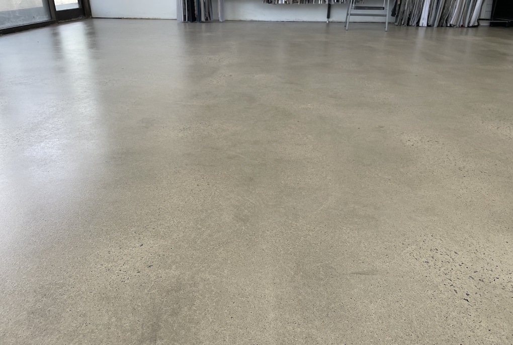 Concrete grind and seal. Polished look.